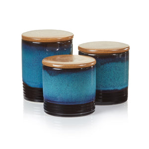 Lak Lake Ceramic Canisters- Set of 3