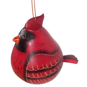 Cardinal Gourd Ornament Red & Black