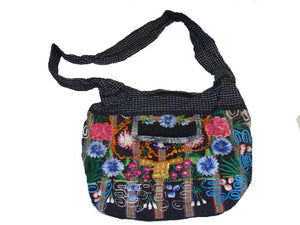 Classic Huipil Embroidered Tote Shoulder Bag