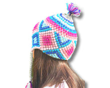 Load image into Gallery viewer, Dots Baby Alpaca Reversible Chullo Cap Hats
