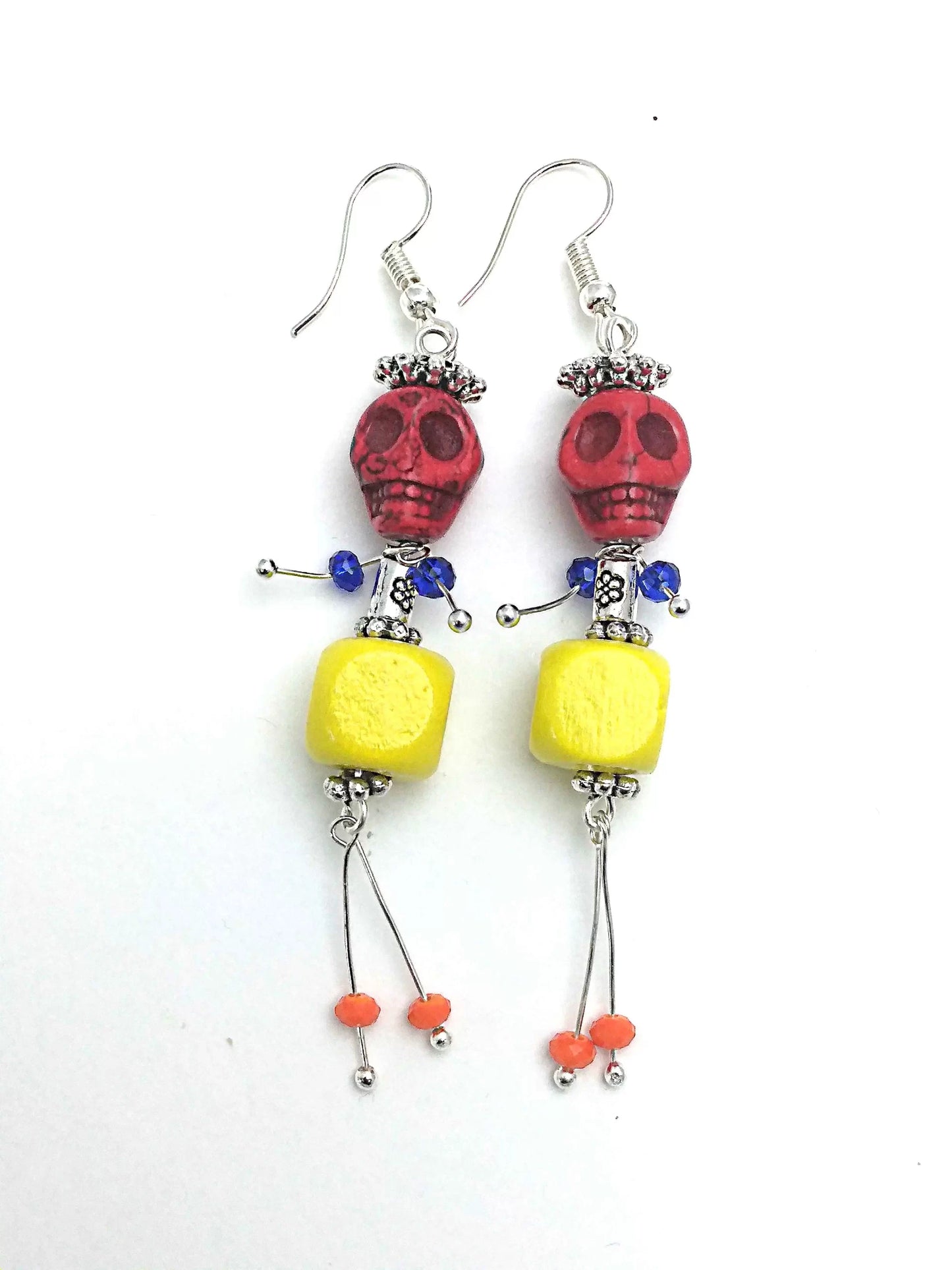 Earrings Skeleton Day Of the Dead Shake-A-Leg