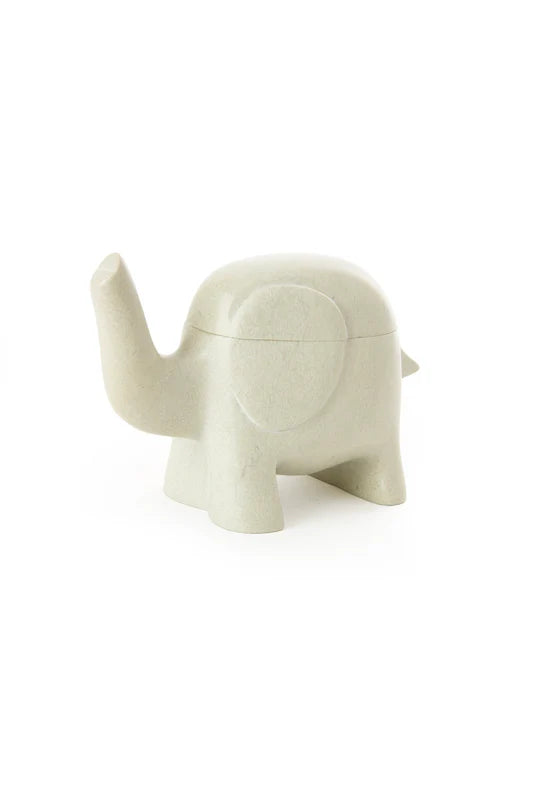 Natural Soapstone Elephant Treasure Box