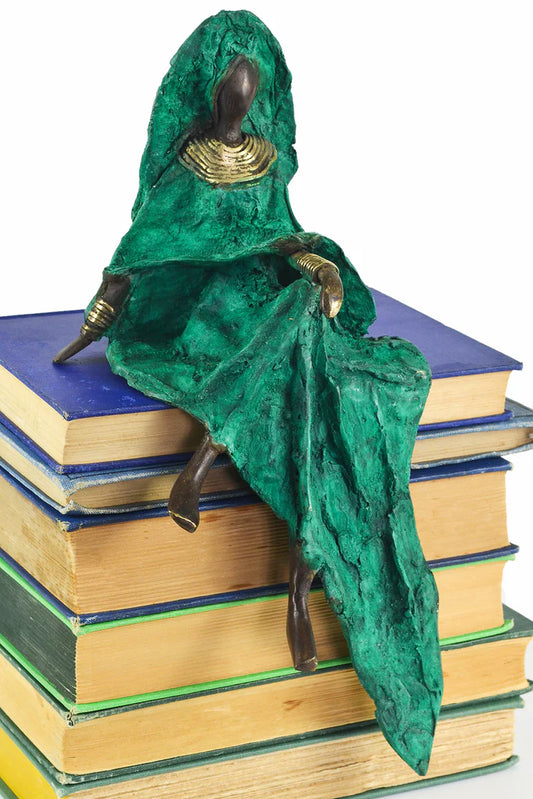 Emerald Elegance Burkina Bronze Sculpture