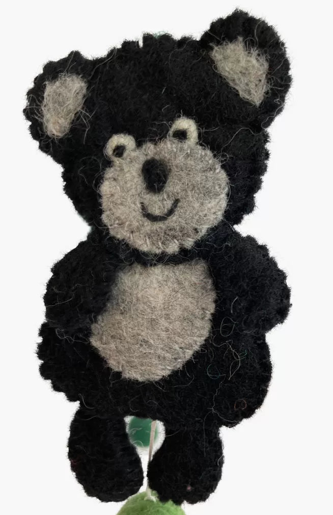 Forest Animal Felt Ball - Mobile
