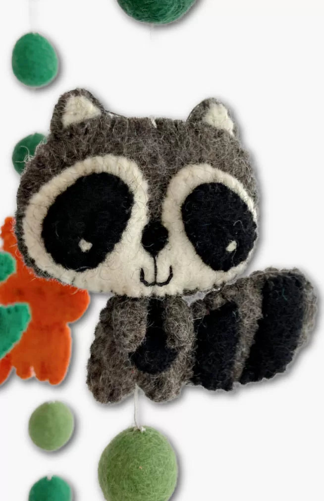 Forest Animal Felt Ball - Mobile
