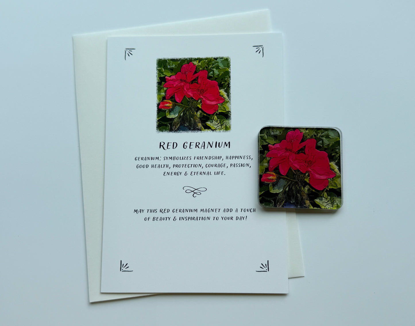 Flower Magnet & Gift Card Set