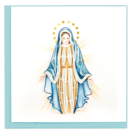 Quilled Virgin Mary Greeting Card