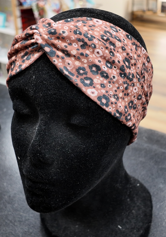 Brown Cheetah Headband