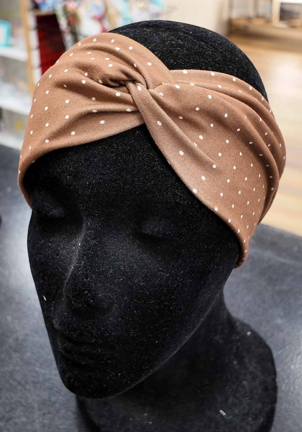 Brown dots Headband