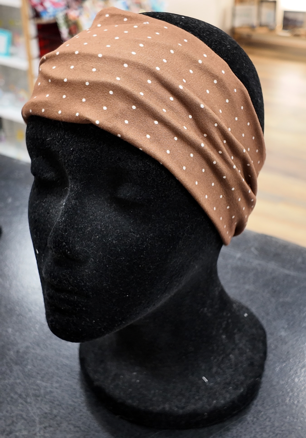 Brown dots Headband