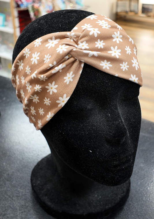 Brown Flowers Headband