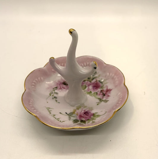 Pink Rose Ring Holder  - Helen Burkart