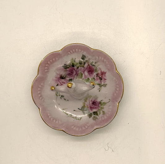 Pink Rose Ring Holder  - Helen Burkart