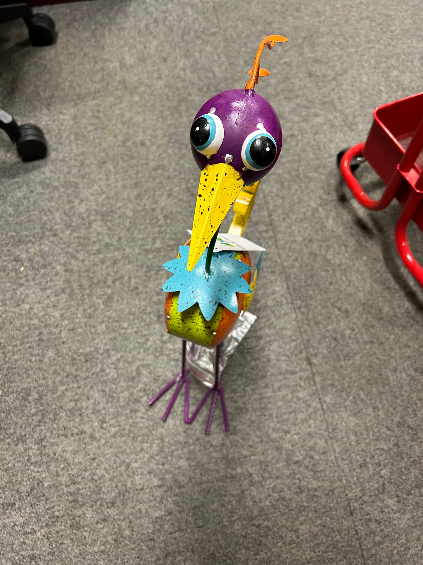 Statue, Colorful Bird metal