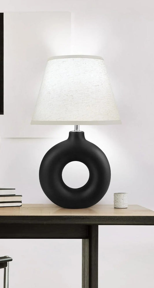Ceramic Donut-Shaped Table Lamp Base