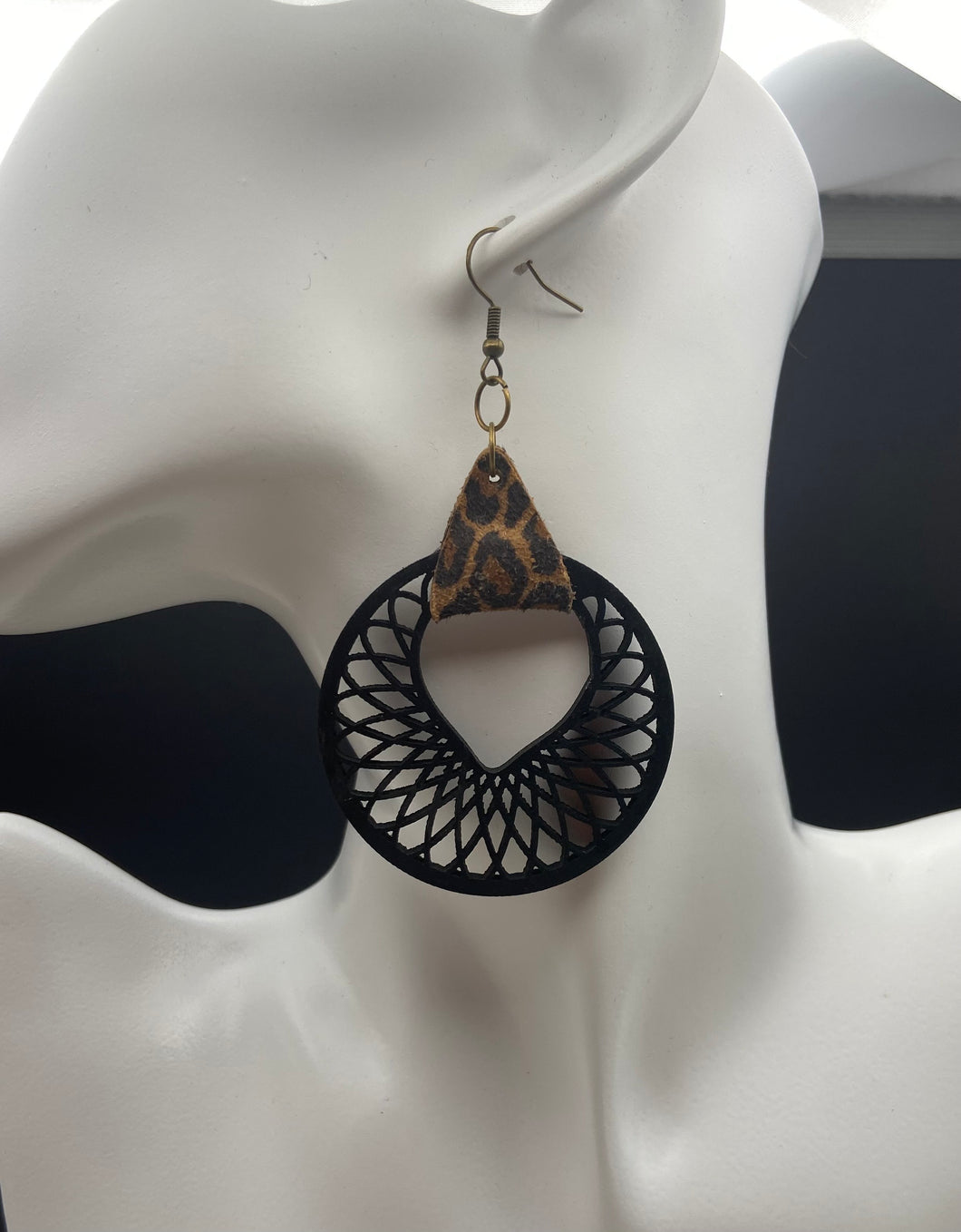 Leopard Swirl Hoop Earring