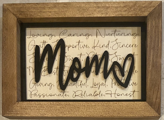 5x7 Wood sign Mom