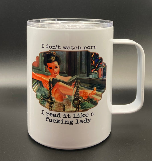 Sasspot Sipper Mug I don't watch *orn