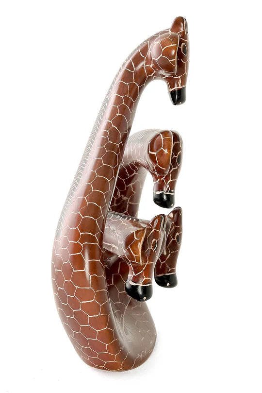 Giraffe Family of Four Soapstone Sculpture