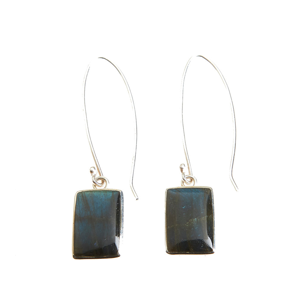 Peruvian Long Labradorite Earrings