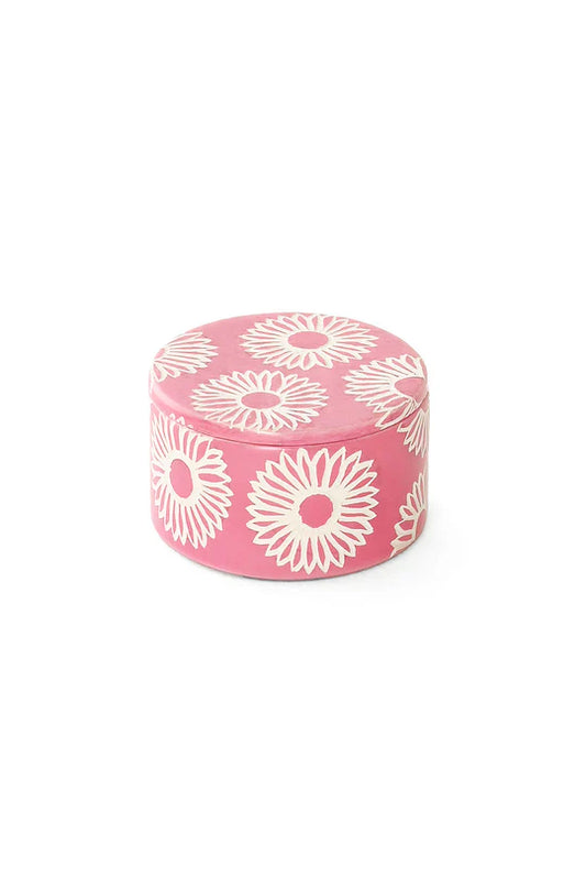 Blossom Round Soapstone Ring Box