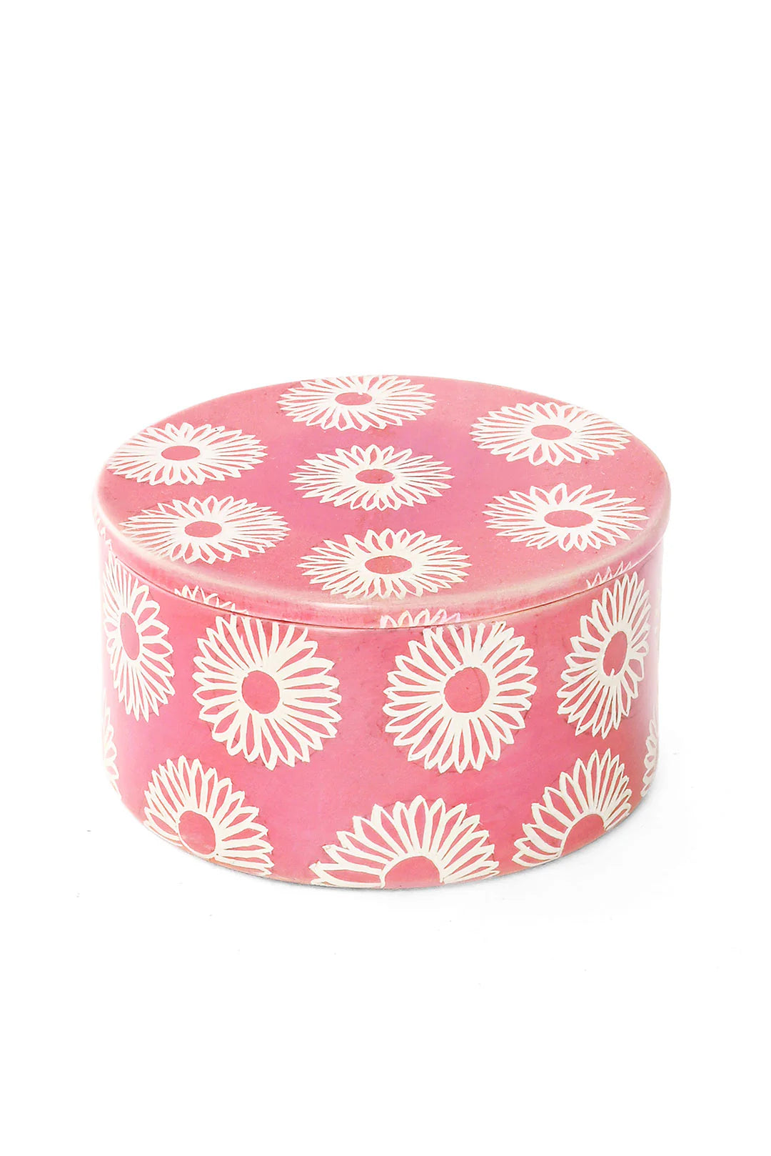 Large Blossom Soapstone Storage Box