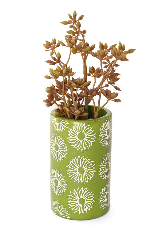 Blossom Soapstone Pencil Cup or Vase