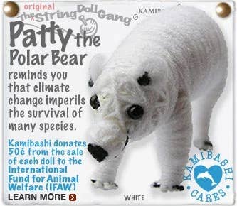Patty the Polar Bear String Doll