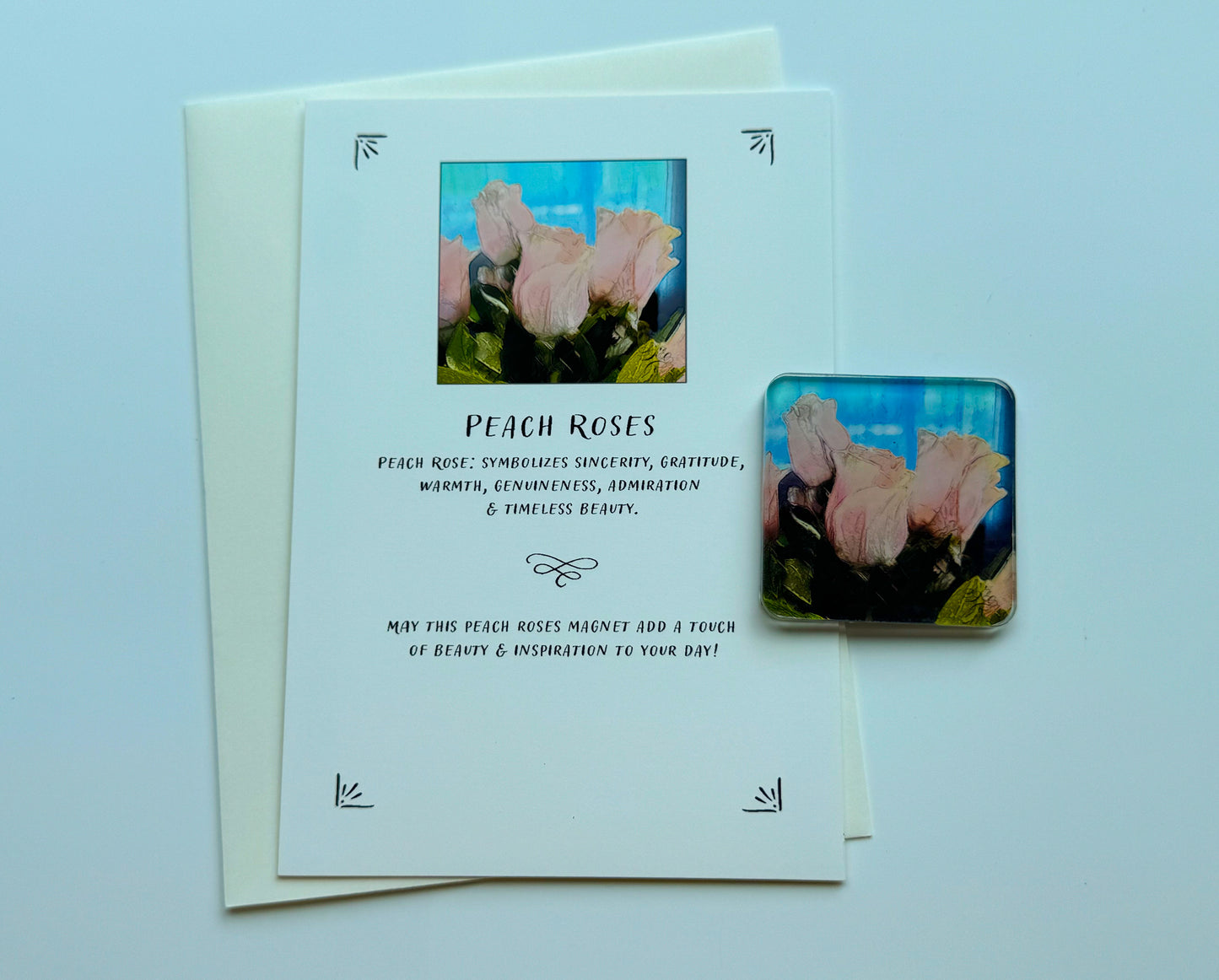Flower Magnet & Gift Card Set