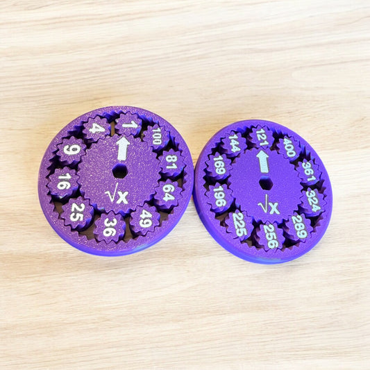 Math Fidget Spinners: Square and Square Root, 1-20