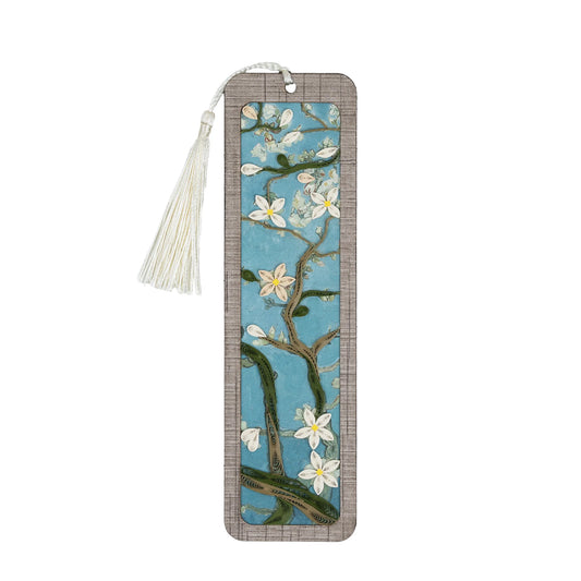 Bookmark, Handmade Quilled Paper Almond Blossoms (Van Gogh Inspired)