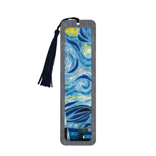 Bookmark, Handmade Quilled Paper Starry Night (Van Gogh Inspired)