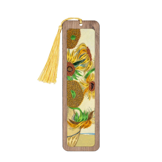Bookmark, AS Handmade Quilled Paper Sunflowers (Van Gogh Inspired)