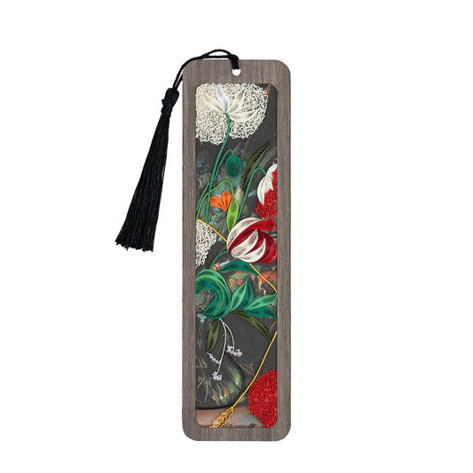 Bookmark, Handmade Quilled Paper Vase of Flowers (de Heem Inspired)