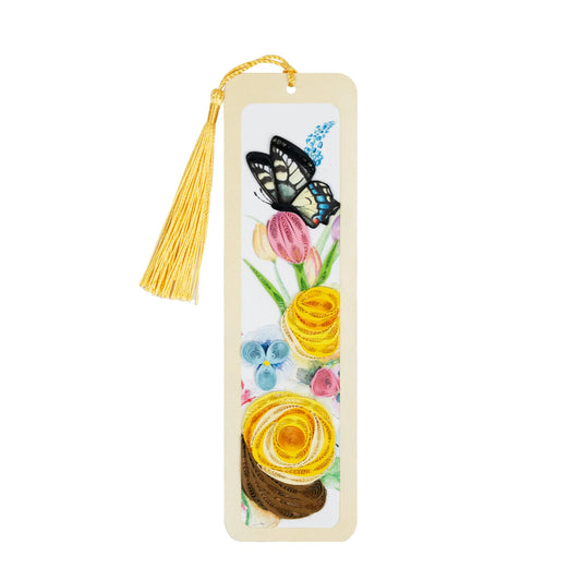 Bookmark, Handmade Quilled Paper Spring Cornucopia