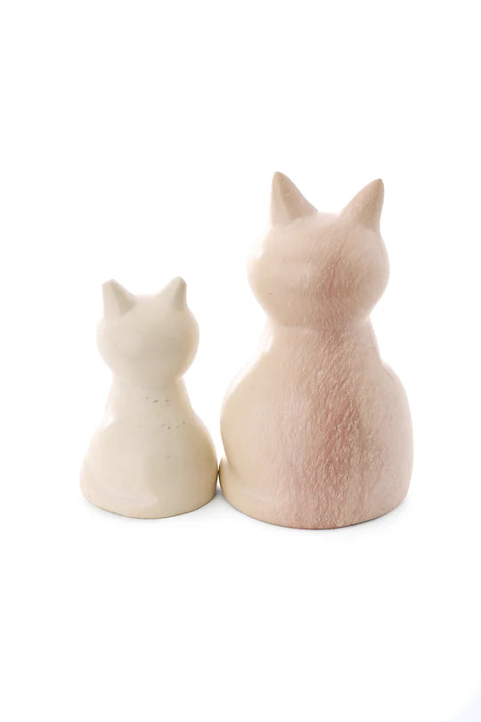Natural Soapstone Shortcake Kitty Cats