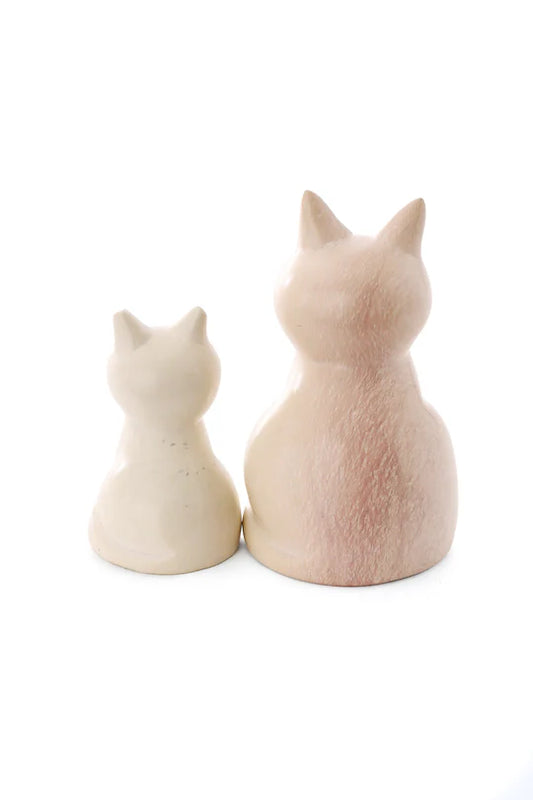 Natural Soapstone Shortcake Kitty Cats