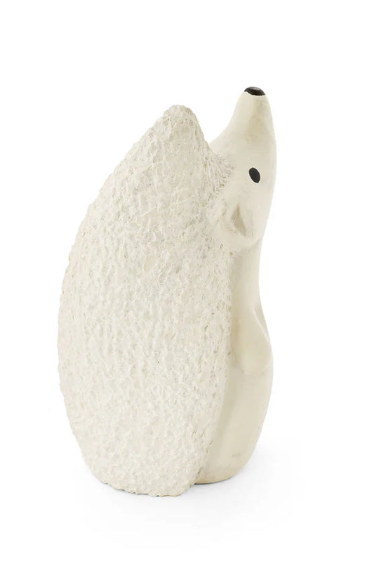 All Natural Textured Soapstone Standing Hedgehog Sculpture