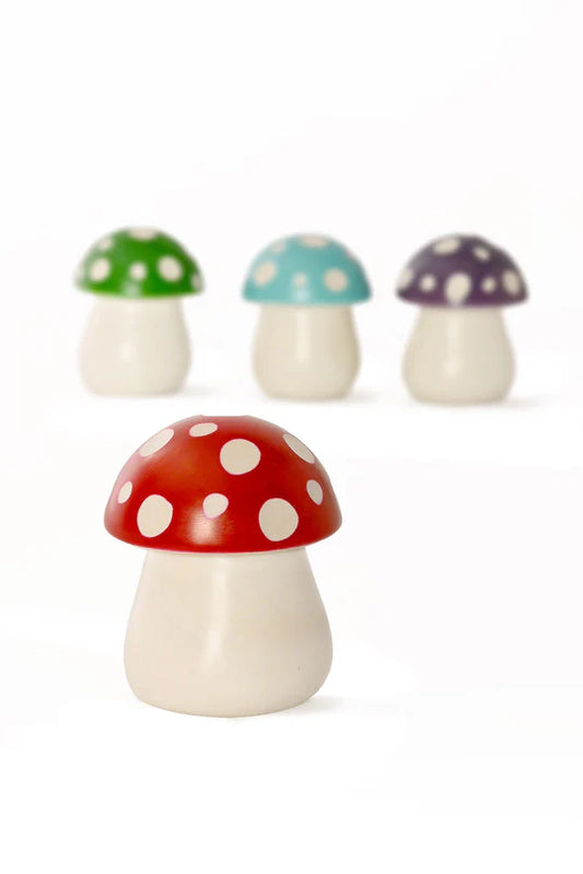 Colorful Cartoon Mushroom Sculptures