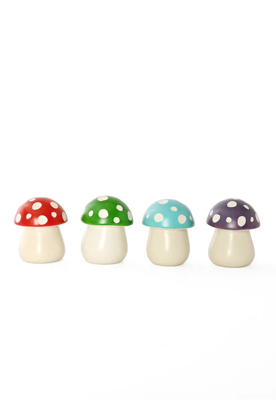 Colorful Cartoon Mushroom Sculptures