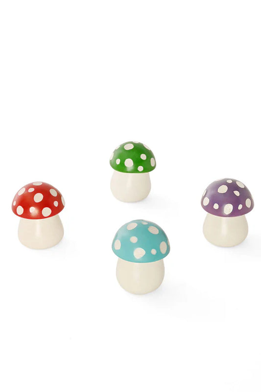 Colorful Cartoon Mushroom Sculptures