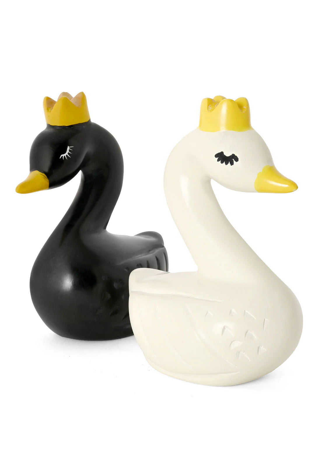 Regal White Kenyan Soapstone Swan Sculpture