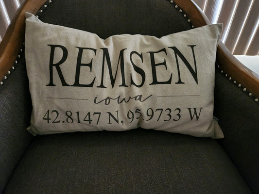 Remsen, Iowa  Pillow Cover