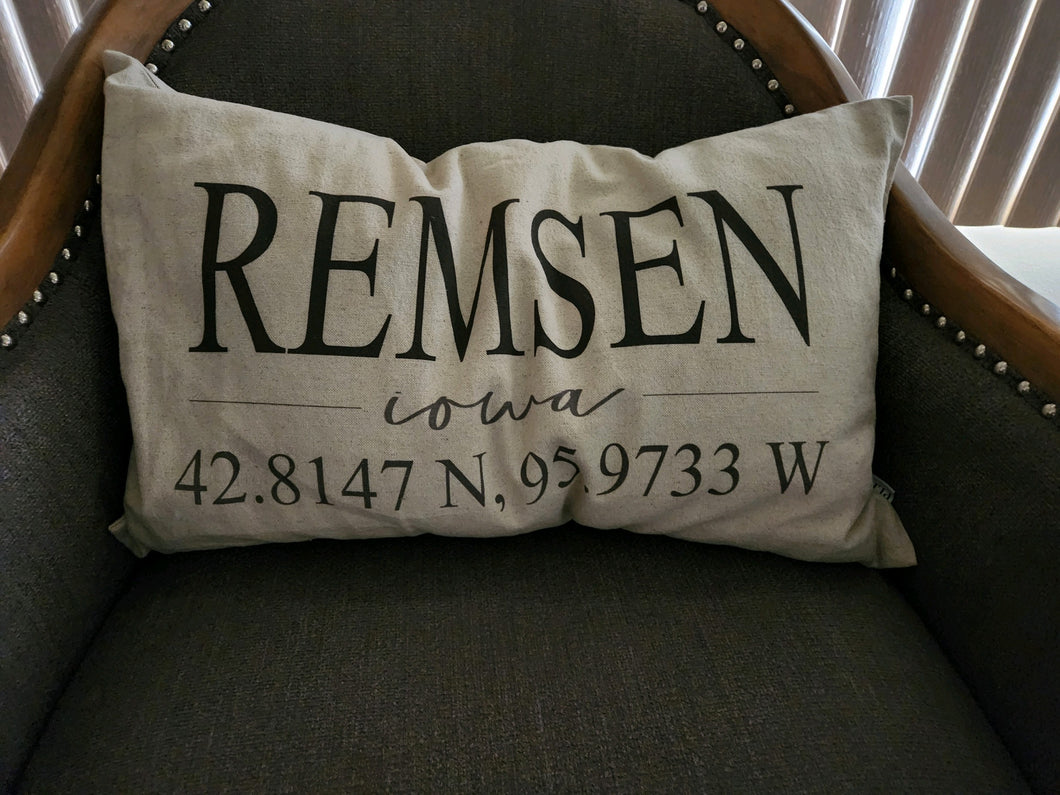 Remsen, Iowa  Pillow Cover