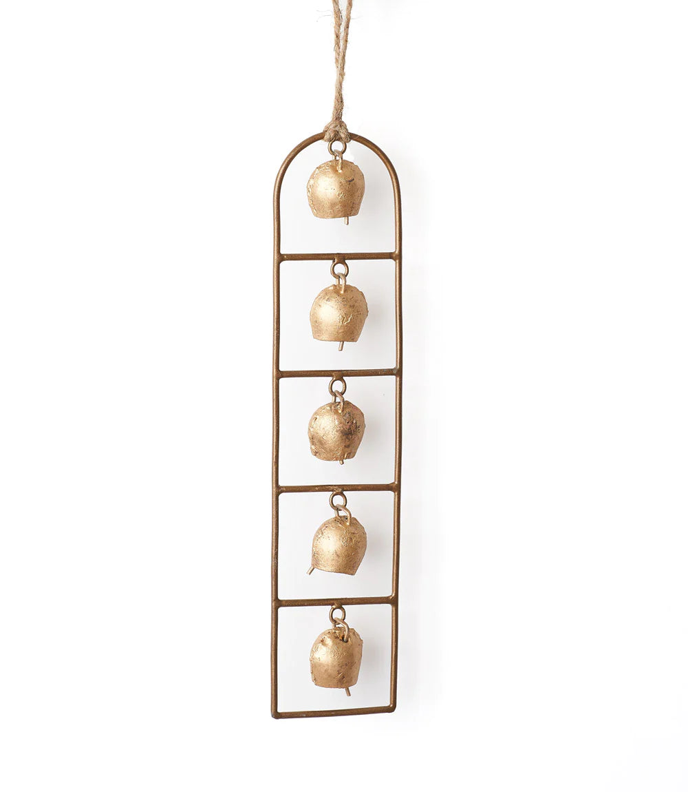 Rustic Bells, Ladder Wall hanging, Wind Chime