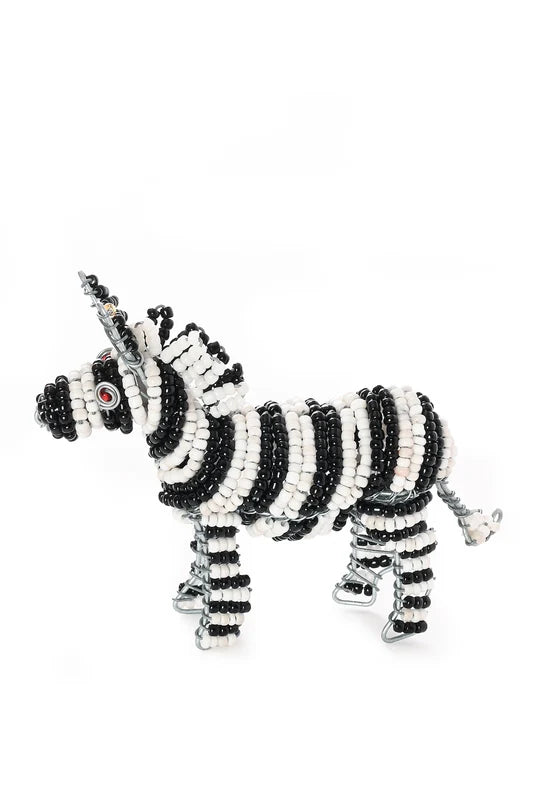Patmore's Beaded Zebra Sculpture