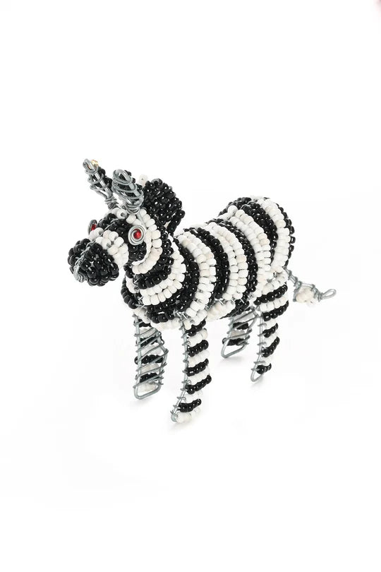 Patmore's Beaded Zebra Sculpture