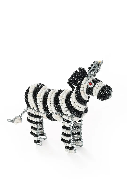 Patmore's Beaded Zebra Sculpture