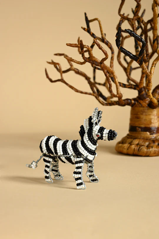 Patmore's Beaded Zebra Sculpture