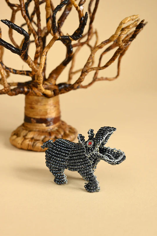 Patmore's Beaded Hippo Sculpture